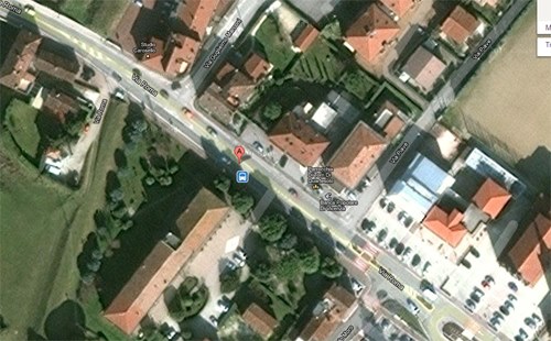 Vista aerea dell'area dove si trova la struttura della casa di riposo